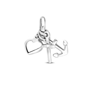 hanger geloof, hoop en liefde 7,5 mm zilver gerhodineerd