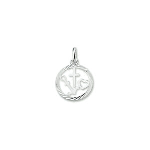 hanger geloof, hoop en liefde gediamanteerd zilver gerhodineerd