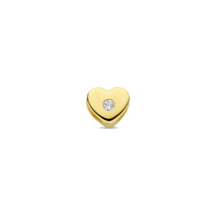 hanger hart zirkonia 5 mm 14K geelgoud