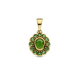 hanger smaragd 14K geelgoud