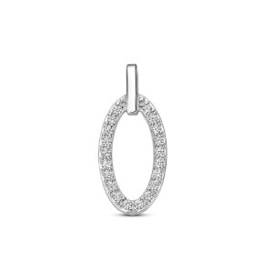 hanger zirkonia 20,5 mm zilver gerhodineerd