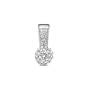 hanger zirkonia 4 mm zilver gerhodineerd