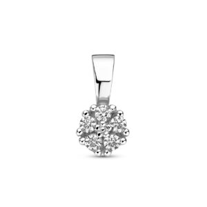 hanger zirkonia 6 mm zilver gerhodineerd