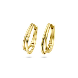 klapoorringen 18 mm 14K geelgoud