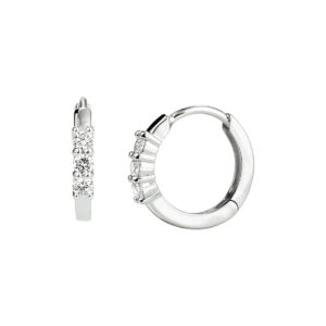 klapoorringen diamant 0.18ct (2x 0.09ct) h si 14K witgoud