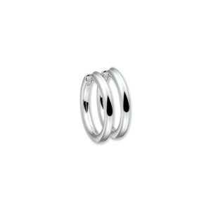 klapoorringen rond zilver gerhodineerd