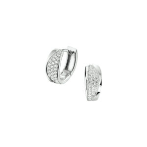 klapoorringen zirkonia zilver gerhodineerd