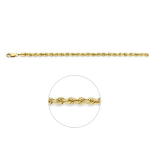 koord 4,4 mm 14K geelgoud