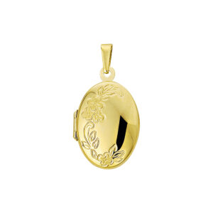 medaillon gravure 21 mm 14K geelgoud