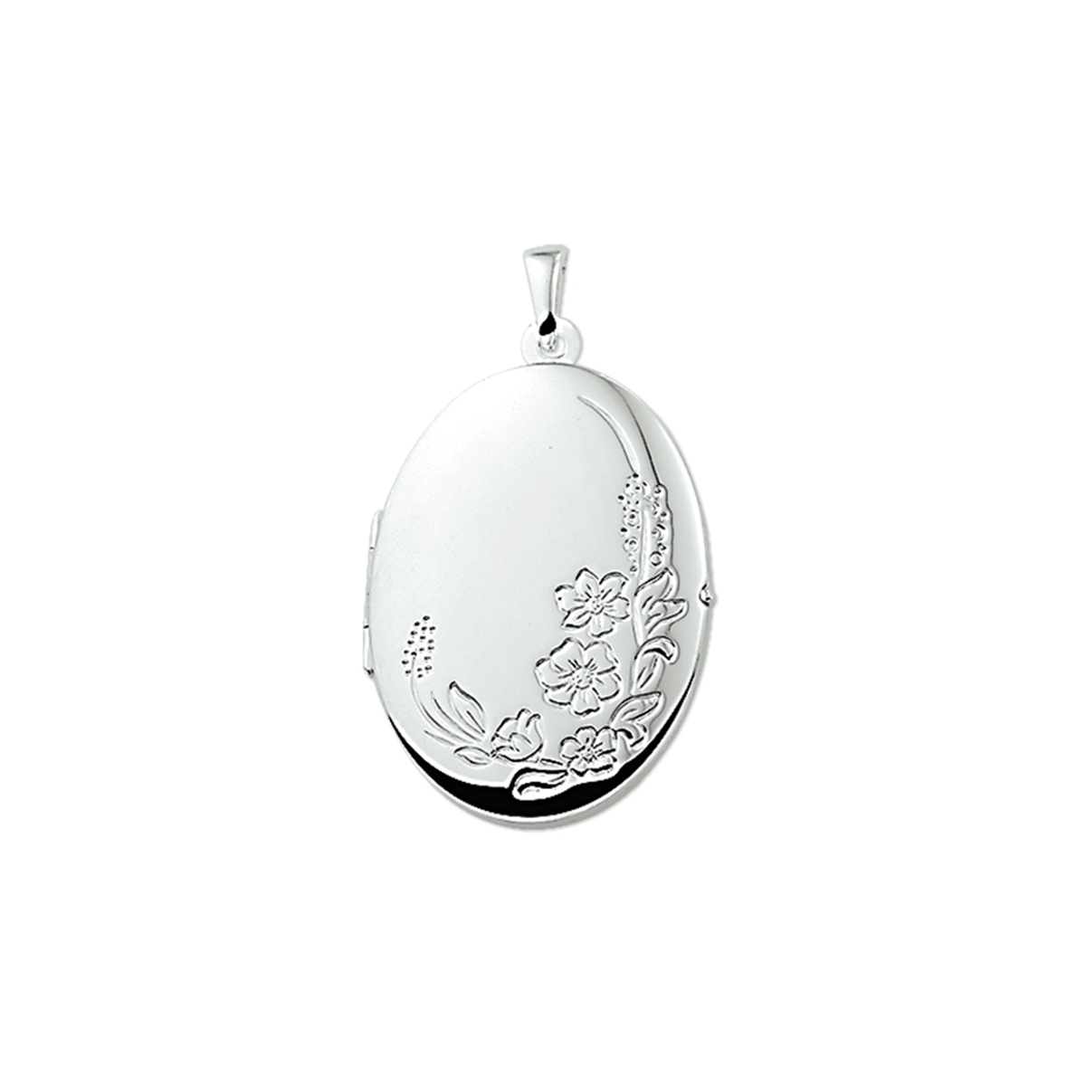 medaillon gravure zilver gerhodineerd