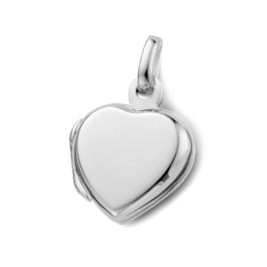 medaillon hart 21 mm zilver gerhodineerd