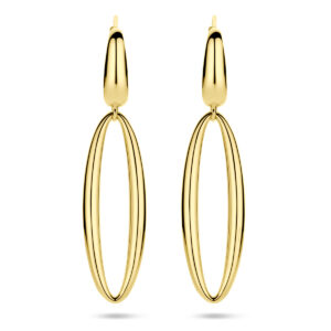 oorhangers schakel 42 mm 14K geelgoud