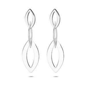 oorhangers schakel 44 mm zilver gerhodineerd