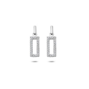 oorhangers zirkonia 16,5 mm zilver gerhodineerd