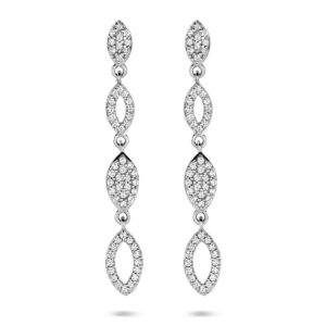 oorhangers zirkonia 39 mm zilver gerhodineerd