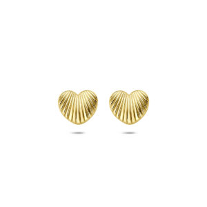 oorknoppen hartje 7 mm 14K geelgoud