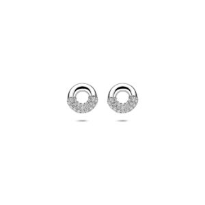 oorknoppen zirkonia 7 mm zilver gerhodineerd
