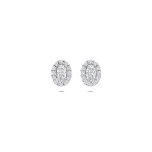oorknoppen zirkonia 8 mm zilver gerhodineerd