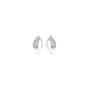 oorknoppen zirkonia 8,5 mm zilver gerhodineerd