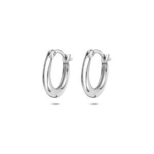 oorringen 14,5 mm zilver gerhodineerd