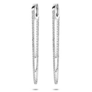 oorringen schakel 68 mm zilver gerhodineerd
