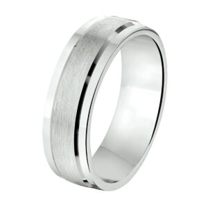 ring a208 - 6,5 mm - zonder cz zilver gerhodineerd