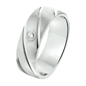 ring a209 - 6,5 mm - met cz zilver gerhodineerd