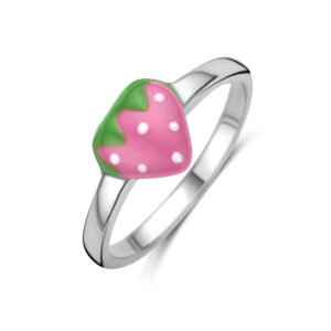 ring aardbei zilver gerhodineerd