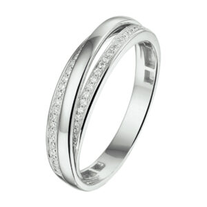 ring diamant 0.11ct h si 14K witgoud