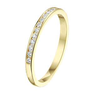 ring diamant 0.15ct h si 14K geelgoud