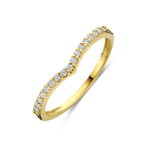 ring lab grown diamant 0.17ct g vs 14K geelgoud