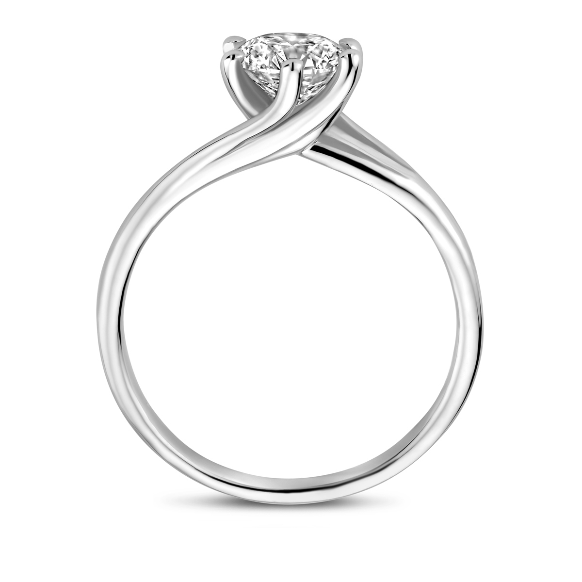 ring lab grown diamant 1.00ct g vs 14K witgoud - Afbeelding 3