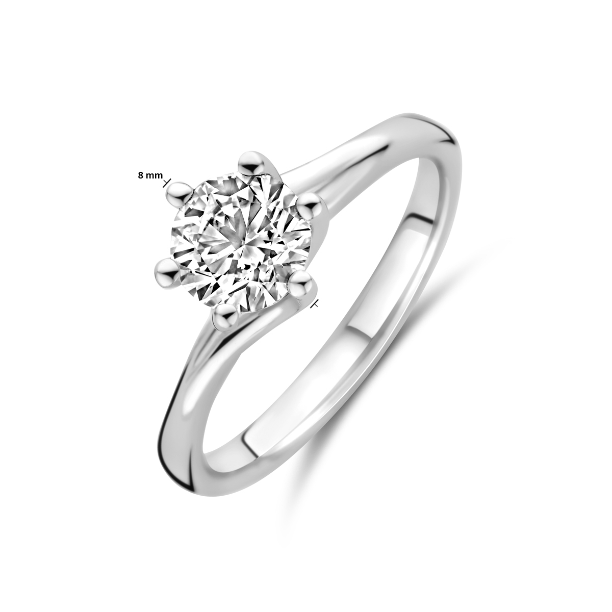 ring lab grown diamant 1.00ct g vs 14K witgoud - Afbeelding 5