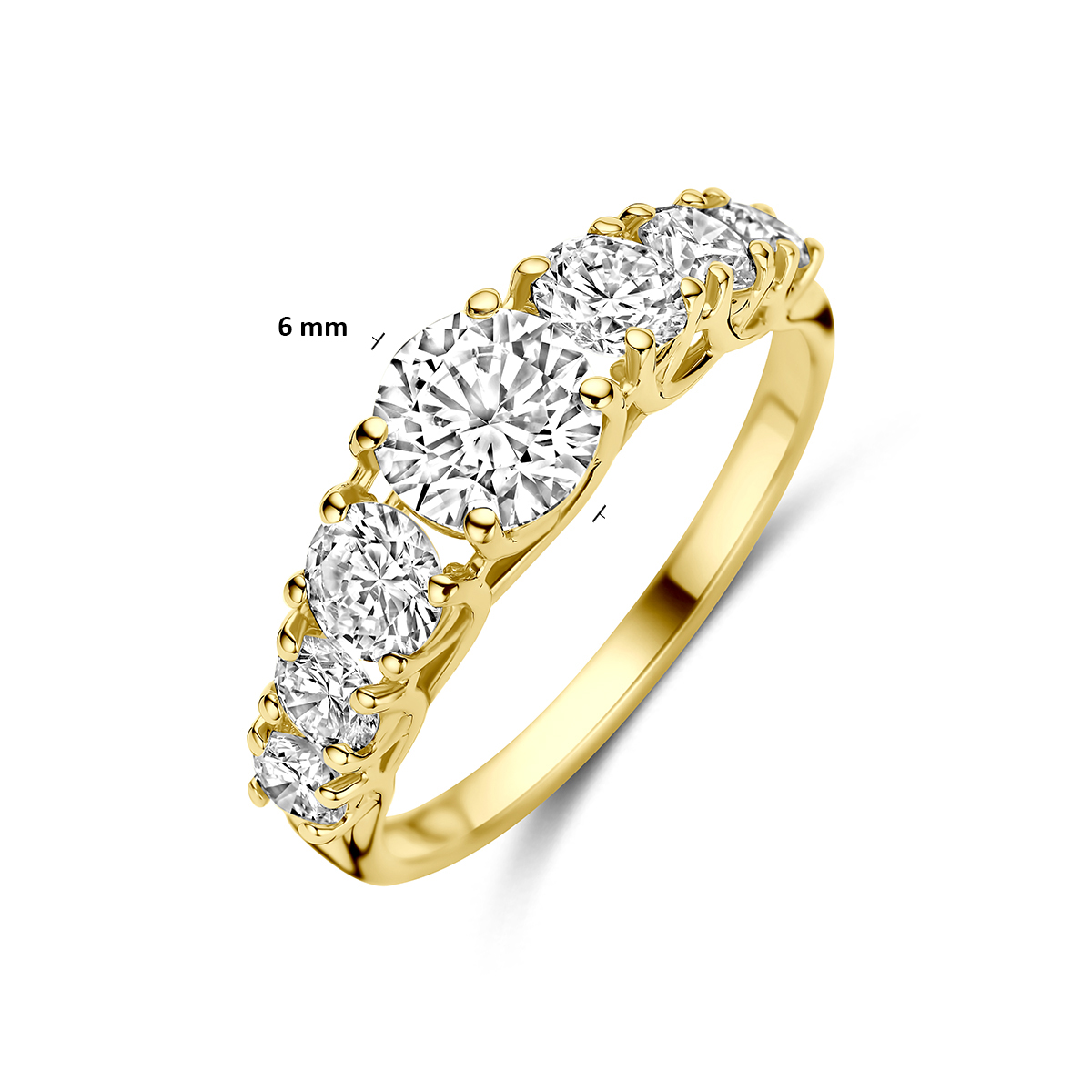 ring lab grown diamant 1.75ct f vs 14K geelgoud - Afbeelding 5