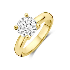 ring lab grown diamant 2.00ct g vs 14K geelgoud