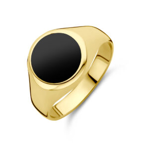 ring onyx 14K geelgoud
