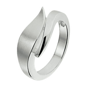 ring poli/mat zilver gerhodineerd