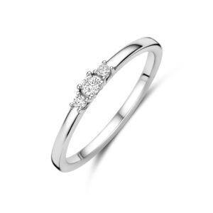 ring zirkonia zilver gerhodineerd