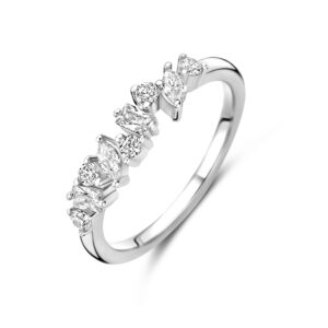 ring zirkonia zilver gerhodineerd