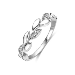 ring zirkonia zilver gerhodineerd
