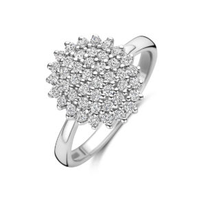 ring zirkonia zilver gerhodineerd