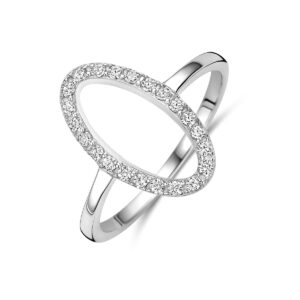 ring zirkonia zilver gerhodineerd