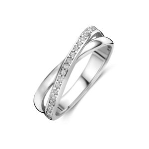 ring zirkonia zilver gerhodineerd