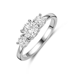 ring zirkonia zilver gerhodineerd