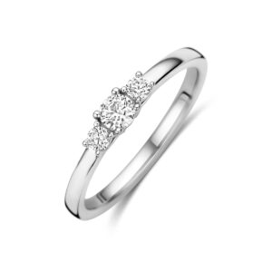 ring zirkonia zilver gerhodineerd