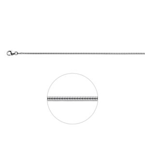 slang rond 1,2 mm 14K witgoud