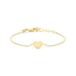 9k armband hartje 11 + 2 cm 9K geel