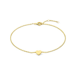 9k armband hartje 16,5 - 17,5 - 18,5 cm 9K geel