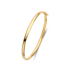 9k bangle scharnier ovale buis 4,0 x 60 mm 9K geel