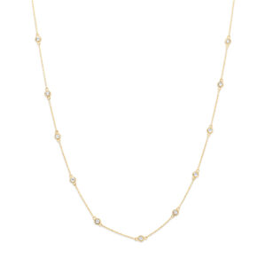 9k collier zirkonia 41 - 43 - 45 cm 9K geel